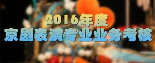 .com爆操嫩逼国家京剧院2016年度京剧表演专业业务考...